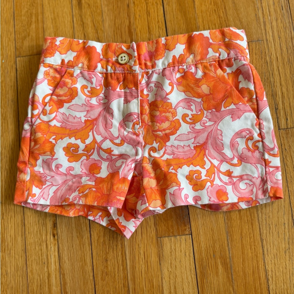 Janie and Jack Floral Short in Clementine Bloom